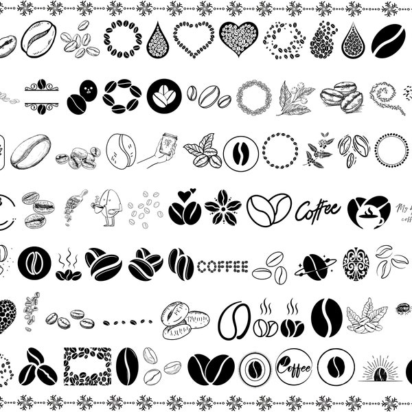 Coffee Bean SVG Bundle, Coffee Bean dxf, Coffee Bean png, Coffee Bean eps, Coffee Bean vector, Coffee Beans svg, Coffee Beans printable