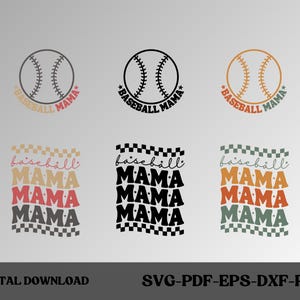 Retro Baseball Mama Png svg, Mama Baseball Png, Mama Png, Spieltag, Vintage Baseball Mama Sublimations-Shirt. Svg & Png