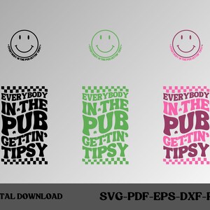 パブでみんながほろ酔い状態 SVG、聖パトリックの日 SVG、アイルランド SVG、聖パトリックの日 SVG、面白い聖パトリック SVG、聖パトリックの日のシャツ SVG