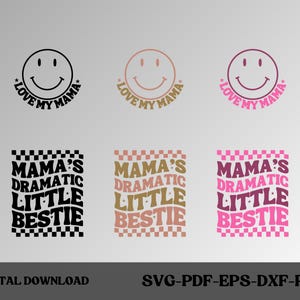 Mama's dramatische kleine bestie Svg png, zak en rug Svg png, trendy Svg png, grappig peutershirt, digitale download