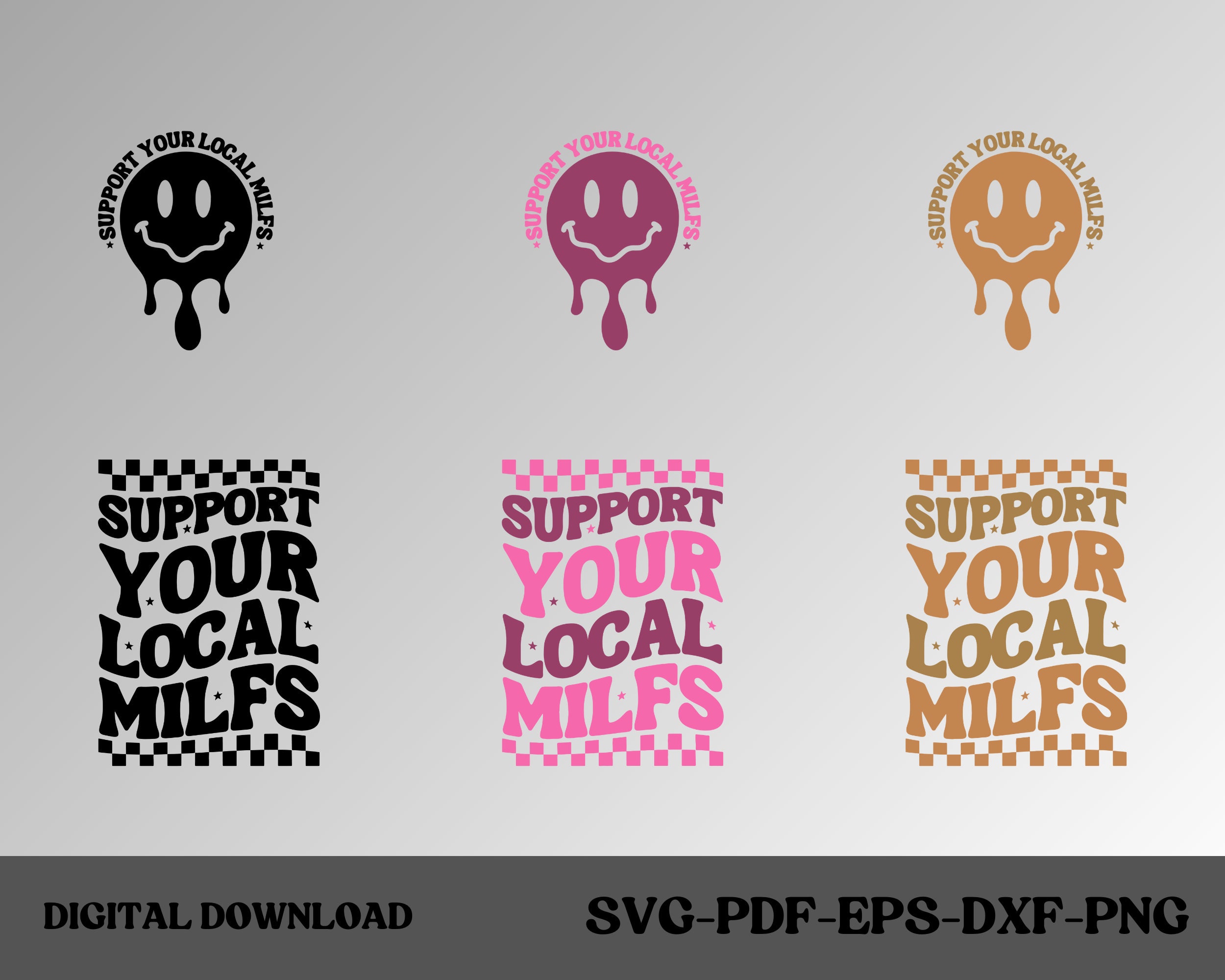 'Support Your Local Milfs' Graphic
