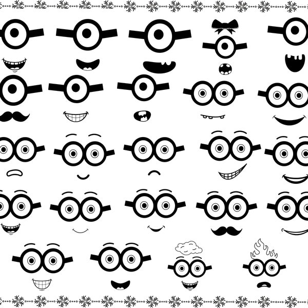 Minion Face Svg, Minion Face Vector, Funny Minion Face, Minion Eyes, Cute Minion, Minion Head, Minion Cut File, Mnion Cricut, Silhouette