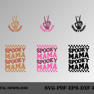 Spooky Mama Svg, Halloween Retro Png, Spooky Mama Svg file per Cricut, Spooky Vibes Svg, Mamma Halloween Camicia SVG, Download digitale File Dxf