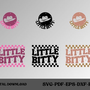 Little Bitty SVG, Country Baby in formato SVG, tutina per bambini in formato SVG, design per bambini occidentale in formato SVG, stile meridionale in formato SVG, cricut, file di taglio, png