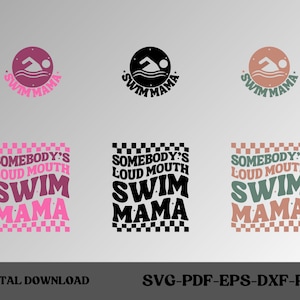 Iemand luid mond zwemmen Mama Svg Png Cut bestand gesneden bestand sublimatie ontwerp, Trendy Swim Svg, Swim Mom Svg Png, Swim Mama Svg, Swim Svg Png