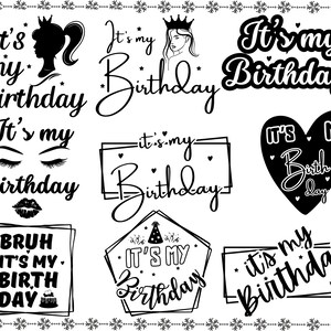 Es ist mein Geburtstag SVG, Happy Birthday SVG, Geburtstagskind SVG, Geburtstag Shirt SVG, Geschenk für Geburtstag svg, Handlettering Design, Cut Dateien