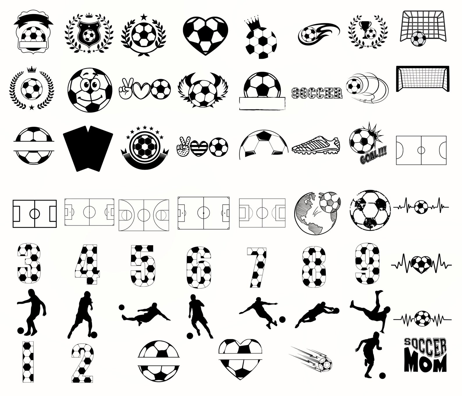 Soccer Svg Bundle, Soccer Ball Monogram Svg, Soccer Designs, Soccer Team Svg, Soccer Ball Svg