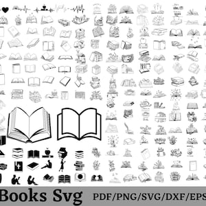 BOOKS SVG, BOOKS Svg cut files for Cricut, Book Svg Cut Files, Books Silhouette, Stack of books Svg