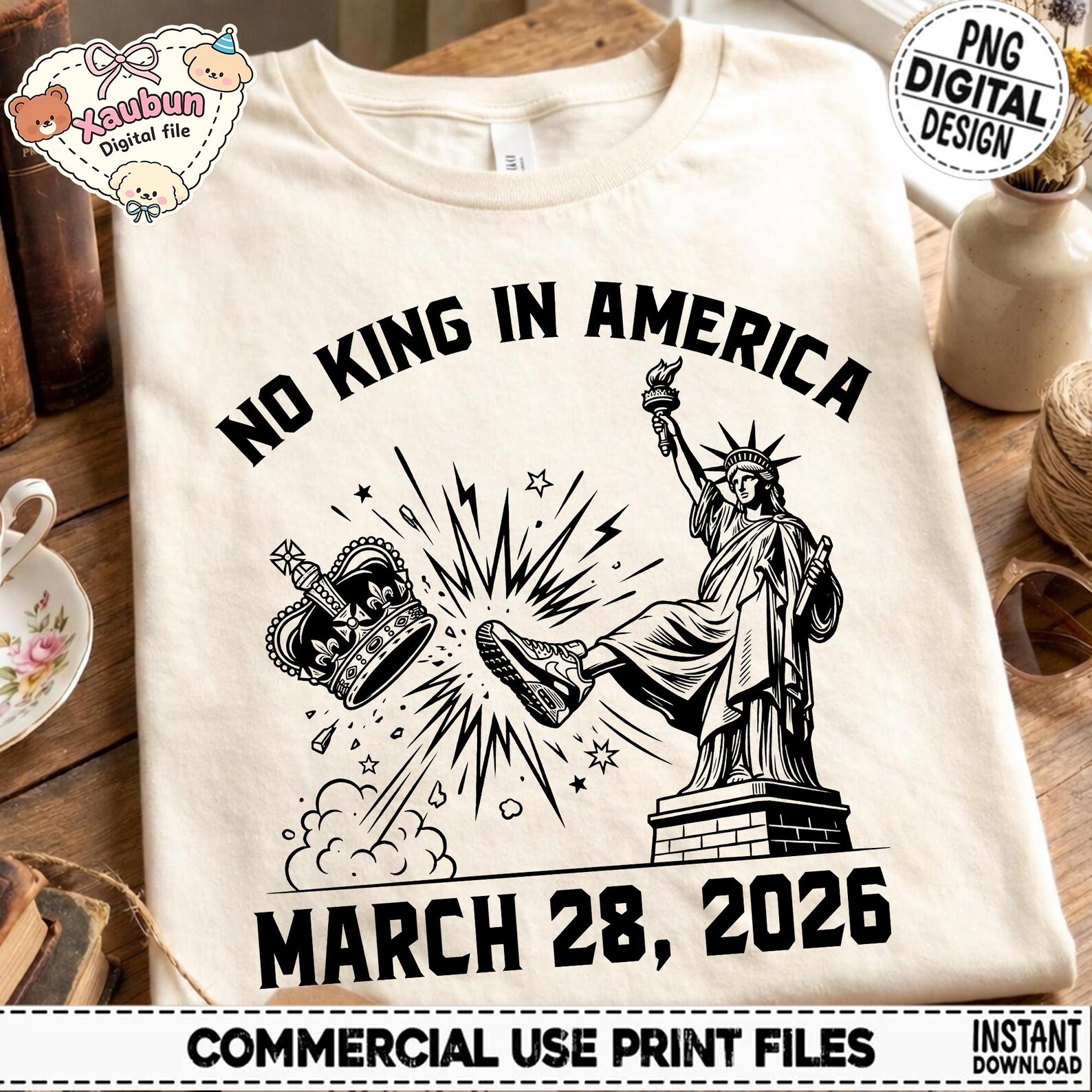 Buy Statue of Liberty No Kings PNG, Digital Download, Patriotic ...
