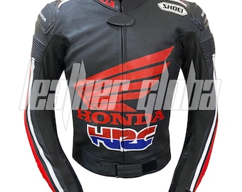 Honda HRC Racing Jacket, Red Black Lightweight Windbreaker, Sport
