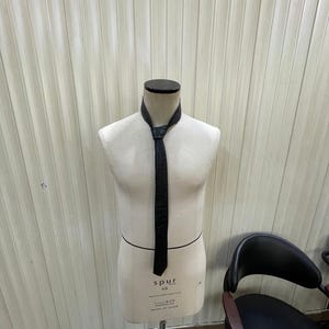 Leather Skinny Neck Tie, Vintage Necktie,gift for Men, for Leather Skinny Neck Tie, Vintage Necktie,gift for Men, for