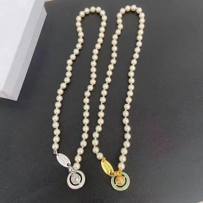 Vivienne Westwood Kette Emaille Perlenkette Etsy.de
