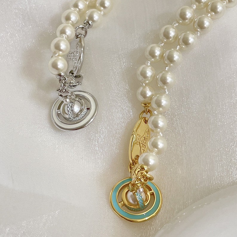 Vivienne Westwood Kette Emaille Perlenkette Etsy.de