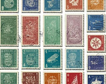 世界の切手（一部日本の切手あり） 謎の国際切手 20 枚 - それぞれ違う国!! - Etsy 日本