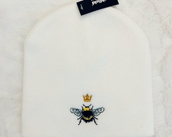 Embroidered Queen Bee Beanie