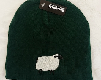 Embroidered Sheep Beanie: Countryside Gift