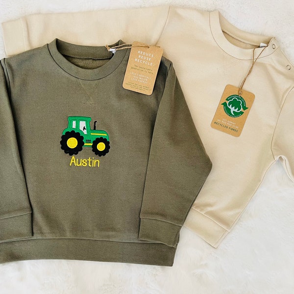 Eco Tractor jumper, Tractor Sweater, Tractor Sweatshirt