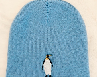 Embroidered Penguin Beanie: Custom Animal Hat