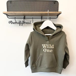 Wild one embroidered hoodie, first birthday, birthday outfit