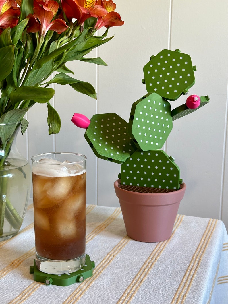 KuoTheDistance Prickly Pear Cactus Coaster - Thumbnail 4