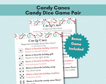 Bengala Doce, Jogo de Bengala Doce, Jogo de Dados de Natal, Jogo de Dados de Doces, Jogo de Bebida, Atividade de Natal, Sala de Aula, Festa da Igreja, Jogo de Feriado