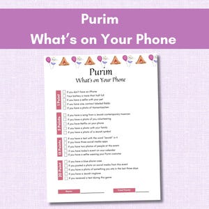 Purim, What’s on Your Phone, Jewish Holiday, Purim Game, Jewish Youth Group,  Cell Phone Game, Hebrew School, Purim Carnival, Purim Party
