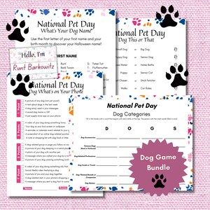Dog Birthday Party Bundle, Puppy Games, Puppy Adoption Party, Dog Games, Dog Pawty Theme, Doggy Games, Game Bundle, Games for Seniors
