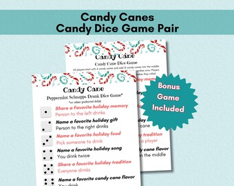 Jogo de dados de bastão de doces de Natal, dados bêbados, bastão de doces de dados, jogo de bebida de Natal, jogo de dados de doces de Natal, adultos idosos