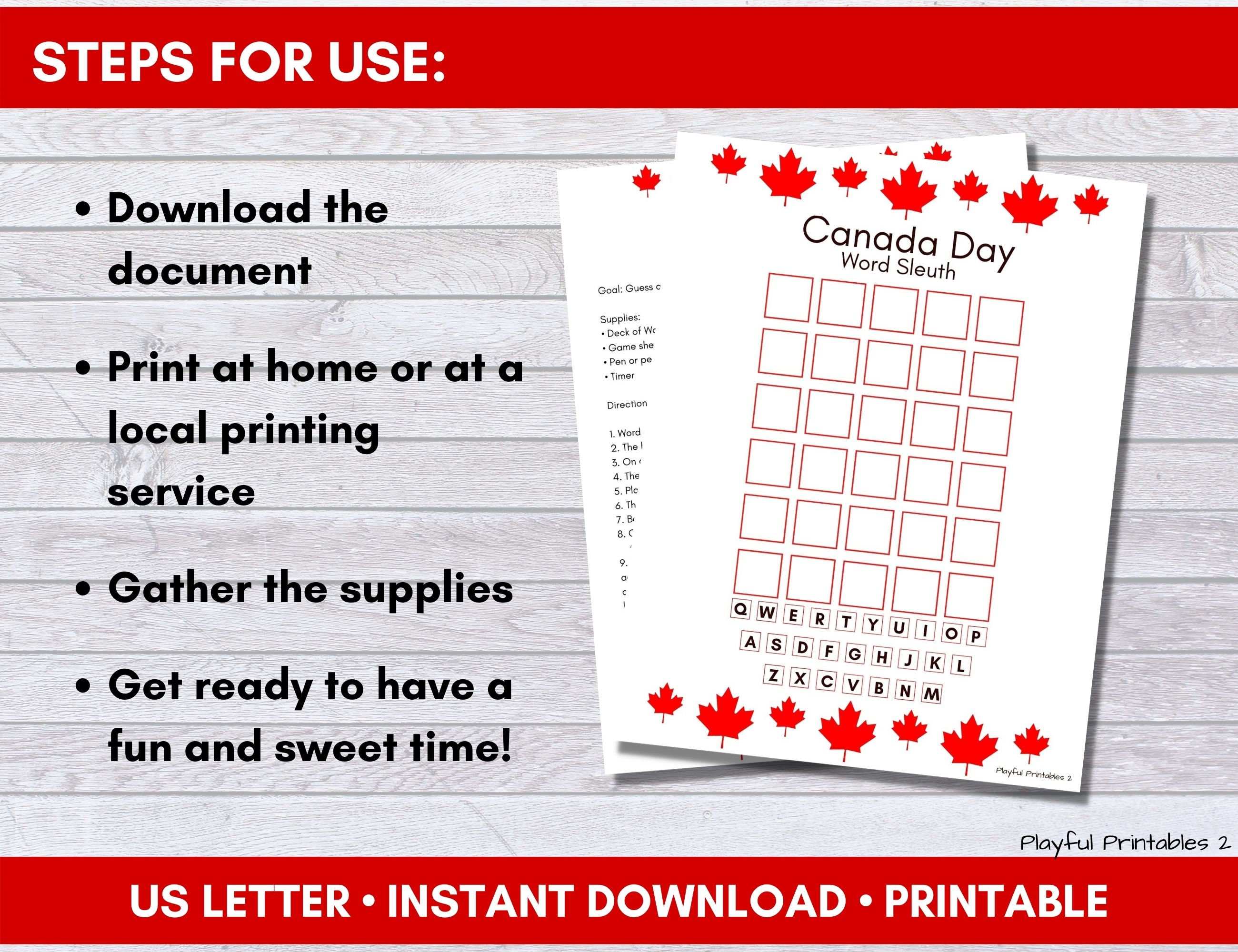 Canada Day Celebration, Happy Canada Day, Word Game, Word Solving Game ...