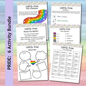 Pride LGBTQ+ Six Game Bundle, Pride Celebration, Brain Games, Queer Affirmation, Office Party, Pride Games, Pride Month, Games for Seniors