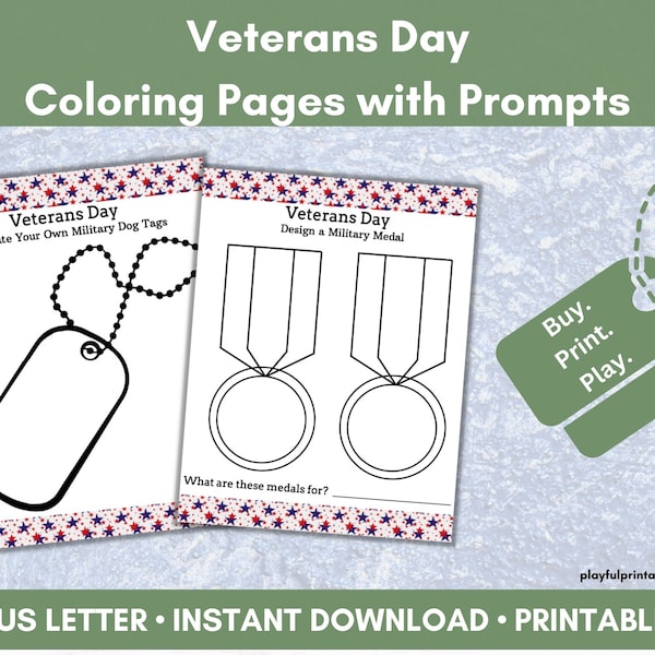 Veterans Day, Coloring Pages, Finish the Picture, Military Symbols, Creative Expression, Senior Adults, Classroom Activity, Printable