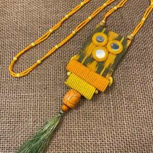 Long Necklace with Beaded Pendant
