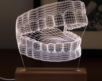 Human Jaw LED Lamp – Personalized Dentist Graduation Gift