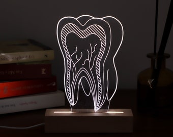 Personalized Dentist Gift, Dentist Lamp, Dental Gift, Dental Student Gift, Orthodontist Gift, Dentist Graduation Gift