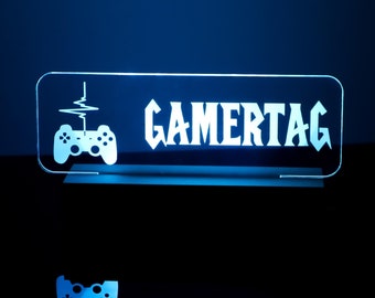 Personalized Gamertag Light Sign, Custom Gamer Tag Sign, Personalized Streamer light sign, Twitch name Sign, Gamer's Gift