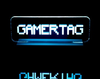 Custom Gamertag Light Sign, Twitch Name Sign, Gift For Gamer Streamer