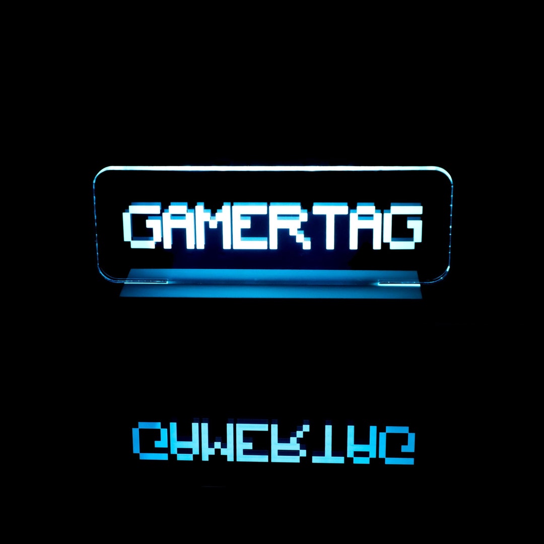 Custom Gamertag Light Sign, Twitch Name Sign, Gift for Gamer Streamer