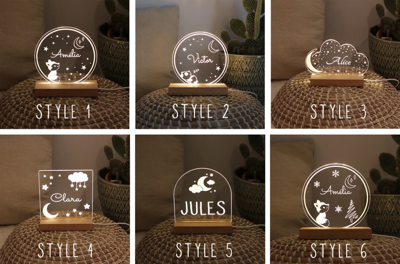Personalised Baby Night Light Cloud Moon and Stars, Kids Room Decor, Nursery Decor, Baby Shower Gifts 1st Birthday, Christmas Gift image 6