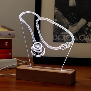 Stethoskop-LED-Lampe – Personalisiertes Geschenk für Ärzte, Medizinstudenten oder Pflegekräfte, Büro oder Abschluss
