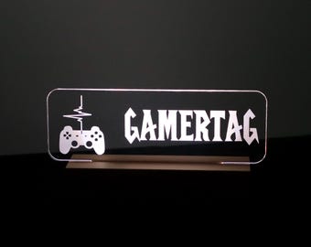 Personalized Gamertag Light Sign, Custom Gamer Tag Sign, Personalized Streamer light sign, Twitch name Sign, Gamer's Gift