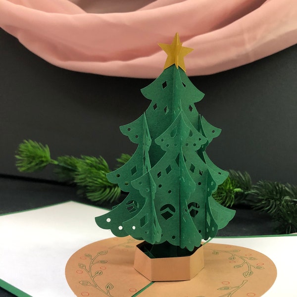 Weihnachtskarte „Tannenbaum“ Frohe Weihnachten Pop Up Karte 3D