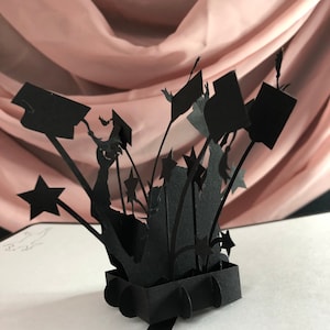 Grußkarte zum Abschluss Pop Up Karte 3D