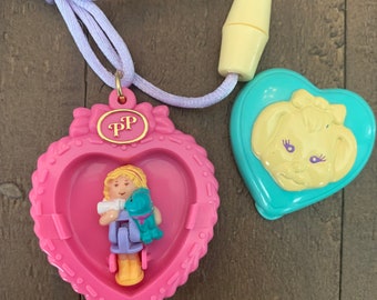 Rare - Polly Pocket Puppy Pendant - 1994 Bluebird Toys - 100% Complete