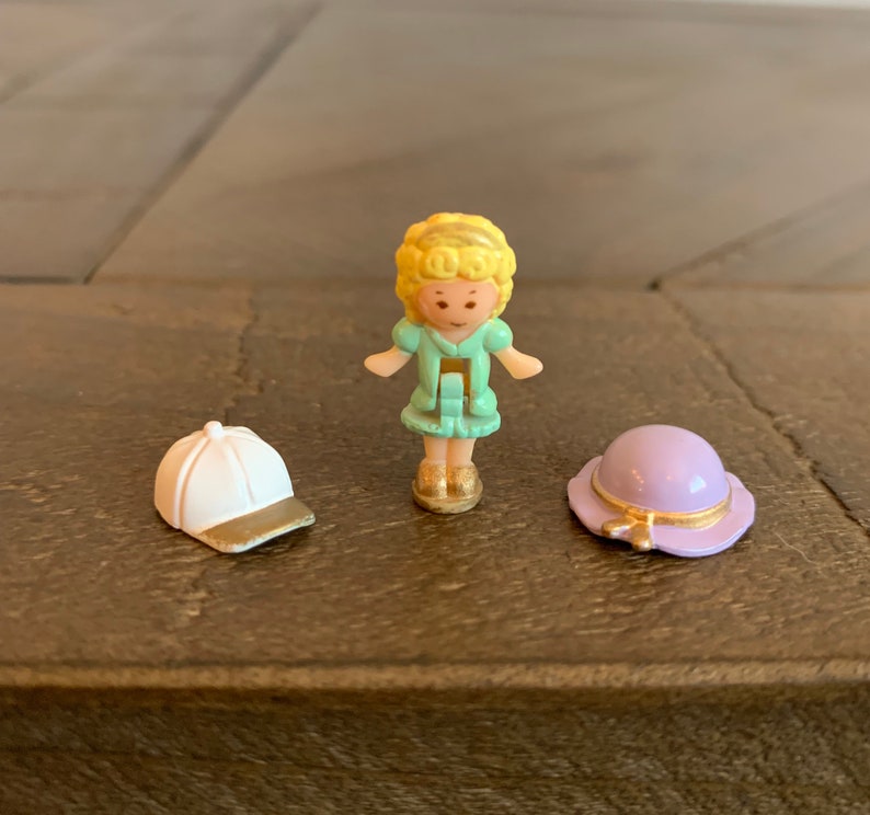 Polly Pocket Bluebird 1995 Light Up Fashion Show Défilé De Mode Vanity Rose Noeud Jaune