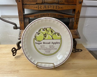 CE Springer Stoneware, Sugar Bread Apples, Apple Pie Recipe, Ceramic Pie Plate, Recipe Pie Plate, Made in Korea