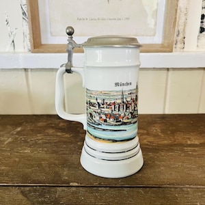 Vintage Deutscher Bierkrug aus München 1 L
