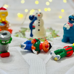 Vintage 1980’s Sesamee Street Christmas Ornaments, Set of 6