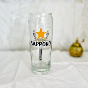 Verre à bière japonais Sapporo vintage 16 oz