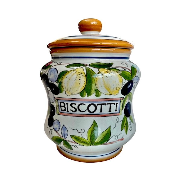 Italian Ceramic Cookie Jar Etsy