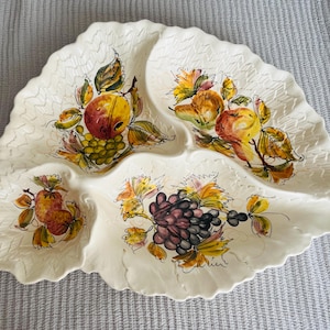 Vintage Italian Hand Painted Extra Large Family Serving Platter, Made in Italy